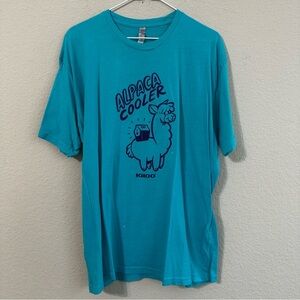 Igloo T-Shirt Teal Alpaca Cooler Graphic Short Sleeve Tee Aqua Blue